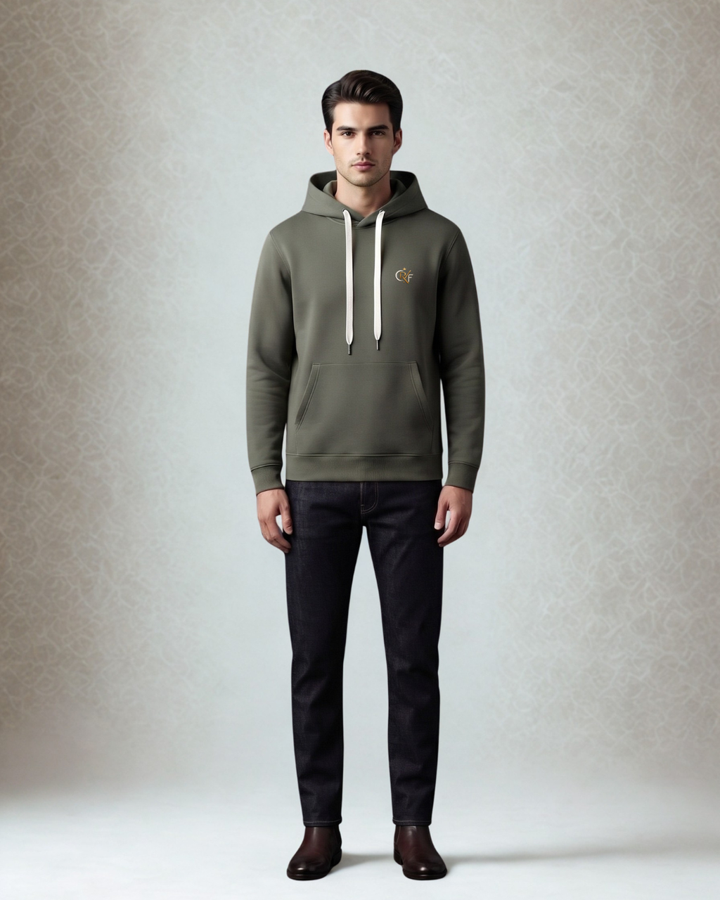 CRYF Essential Crewneck — Forest Olive
