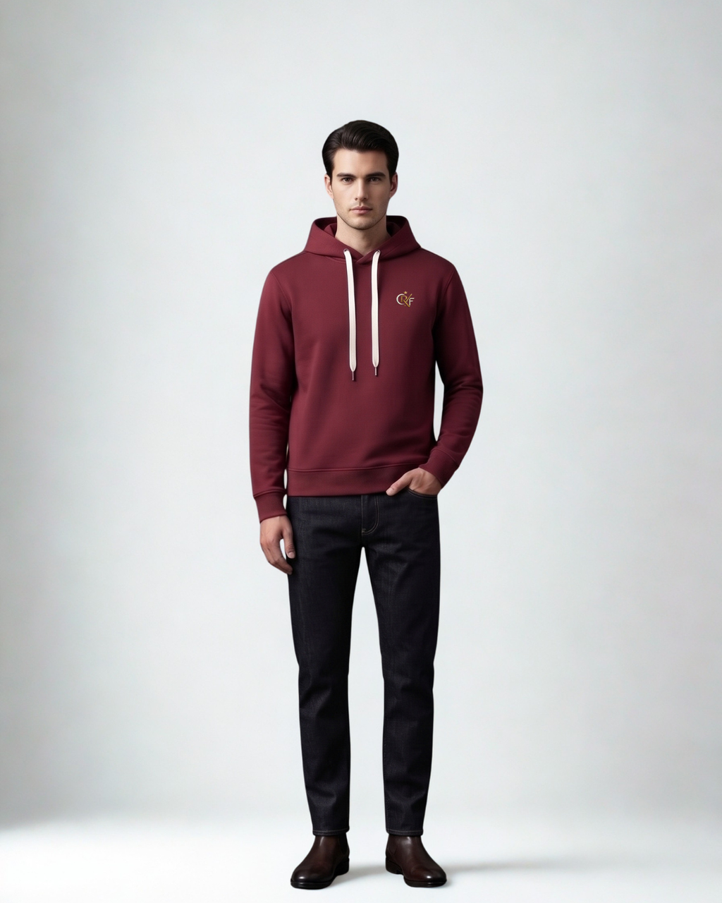 CRYF Essential Crewneck — Bordeaux Red